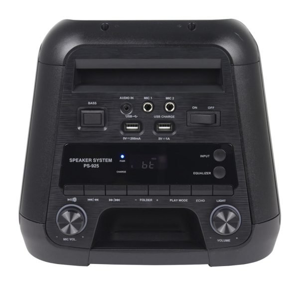 SHARP 45W RMS Portable Rechargeable Bluetooth Party Speaker with Free Microphone - PS-925 - Image 3