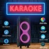 SHARP 50W RMS Portable Rechargeable Bluetooth Party Speaker with Free Microphone, Luggage-Style Handle and Wheels! - PS-935 - Image 6
