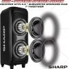 SHARP 50W RMS Portable Rechargeable Bluetooth Party Speaker with Free Microphone, Luggage-Style Handle and Wheels! - PS-935 - Image 7