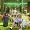 SHARP 50W RMS Portable Rechargeable Bluetooth Party Speaker with Free Microphone, Luggage-Style Handle and Wheels! - PS-935 - Image 9