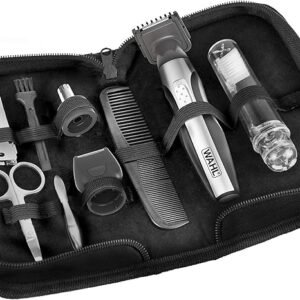 WAHL Deluxe Travel Kit Trimmer | Cordless Hair Trimmer with Stainless Steel Blades
